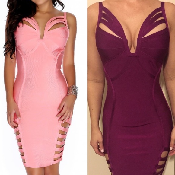 Strappy Cut Out Bandage Dress - Picture 2 of 6